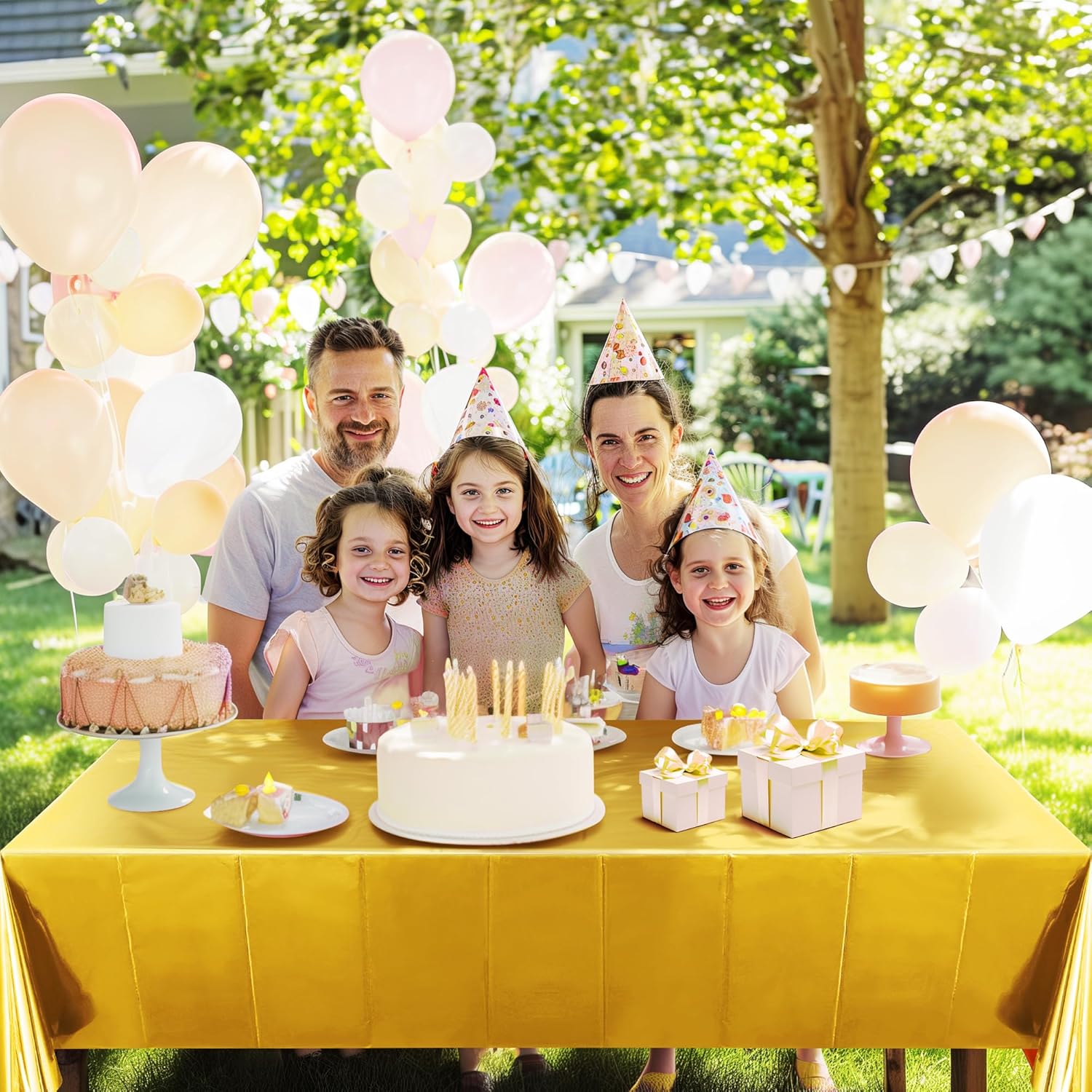 1 Piece Gold Foil Tablecloth 54x72 Inch Wedding Party Cover