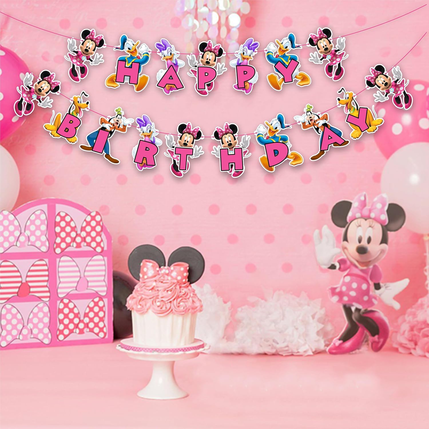 Seyal Mine Mouse Happy Birthday Banner