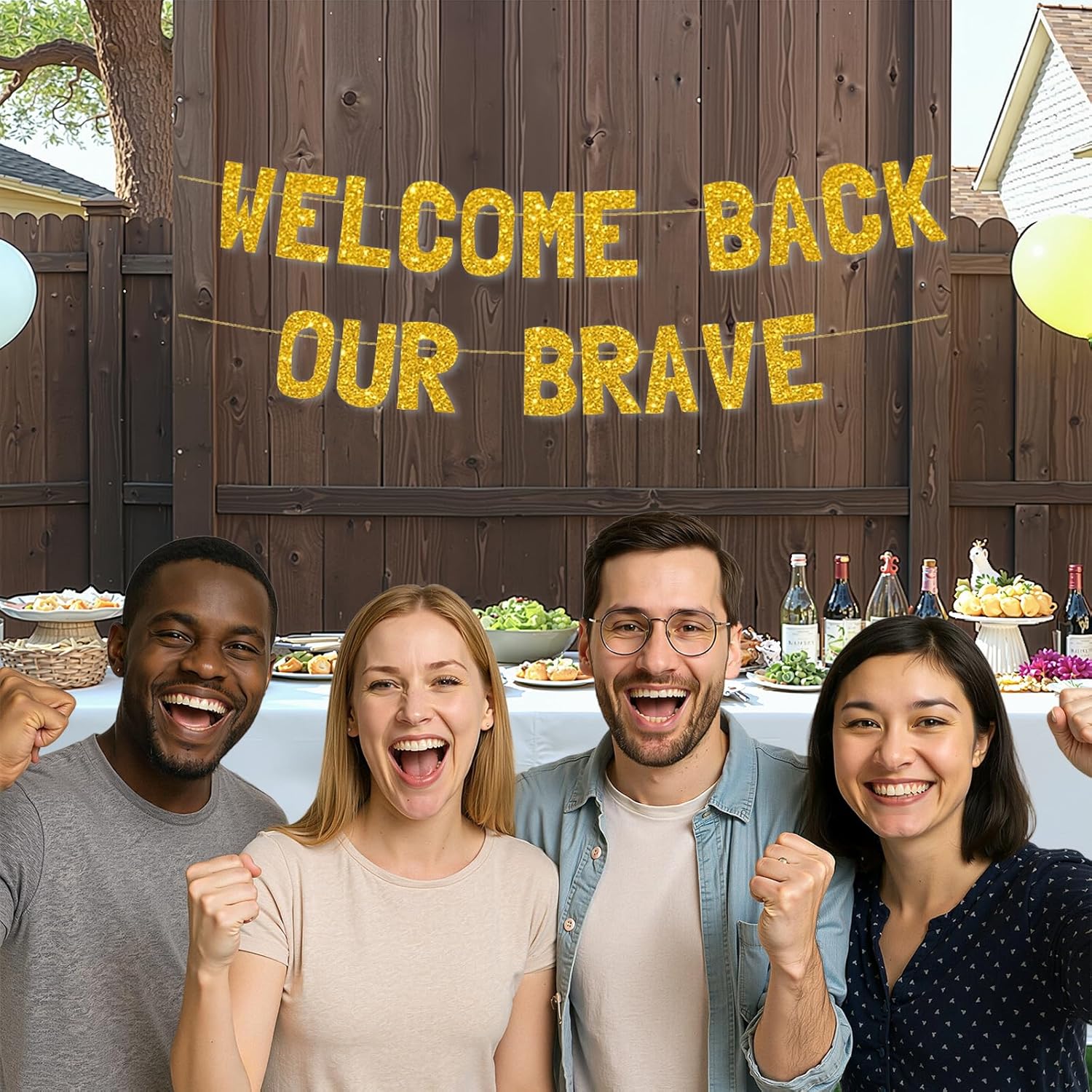 Meowoo Heartfelt Welcome Back Decor Banner