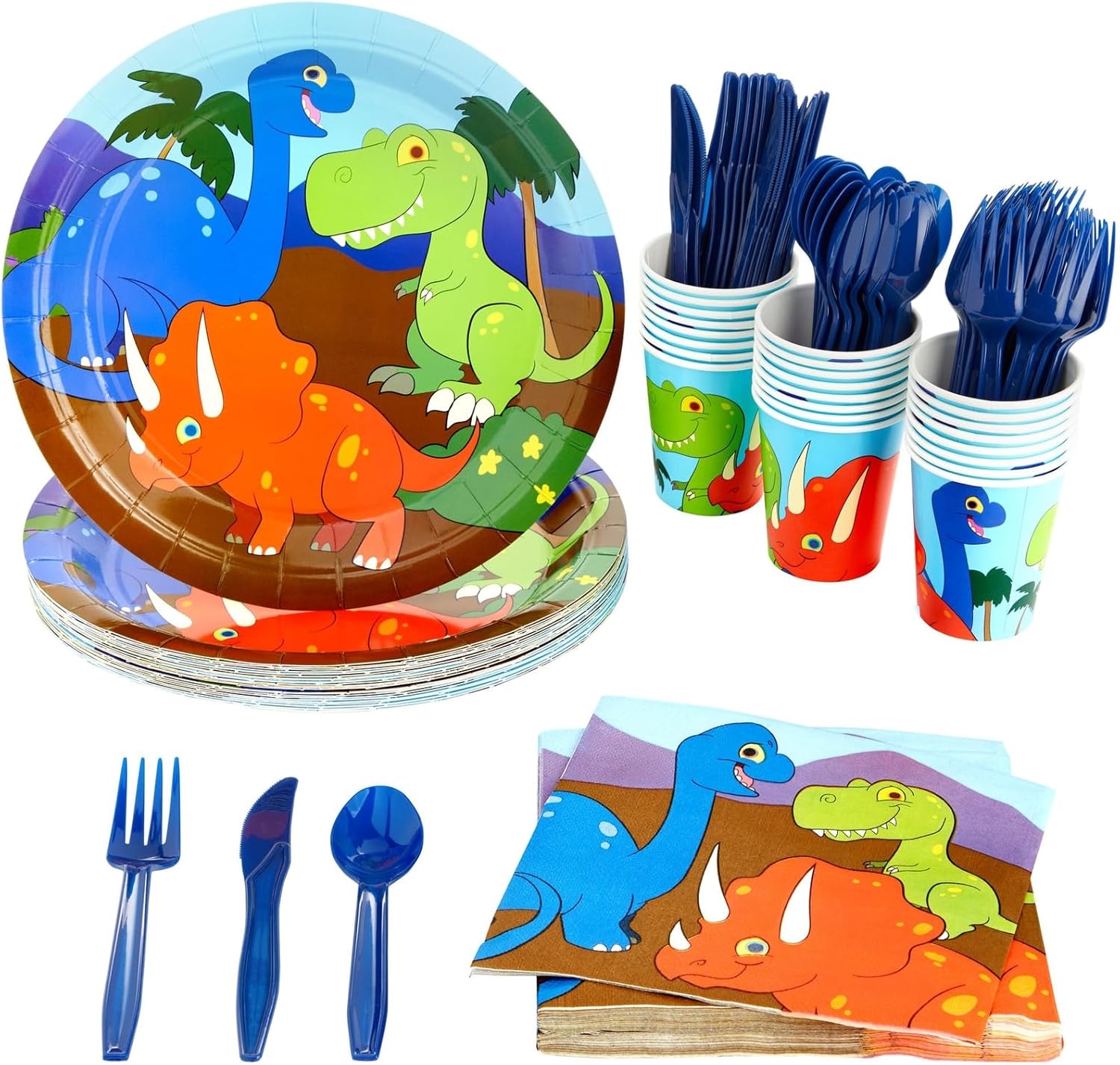 Juvale 144 Piece Dinosaur Party Supplies Set