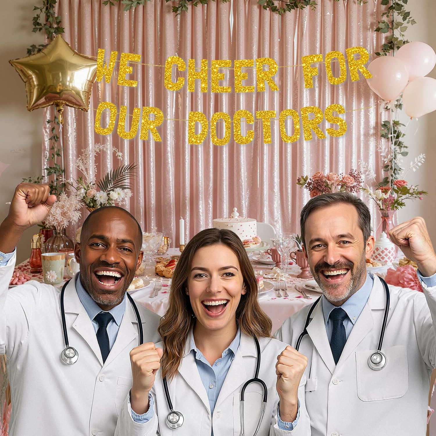 Meowoo Cheers for Healthcare Heroes Decor Banner