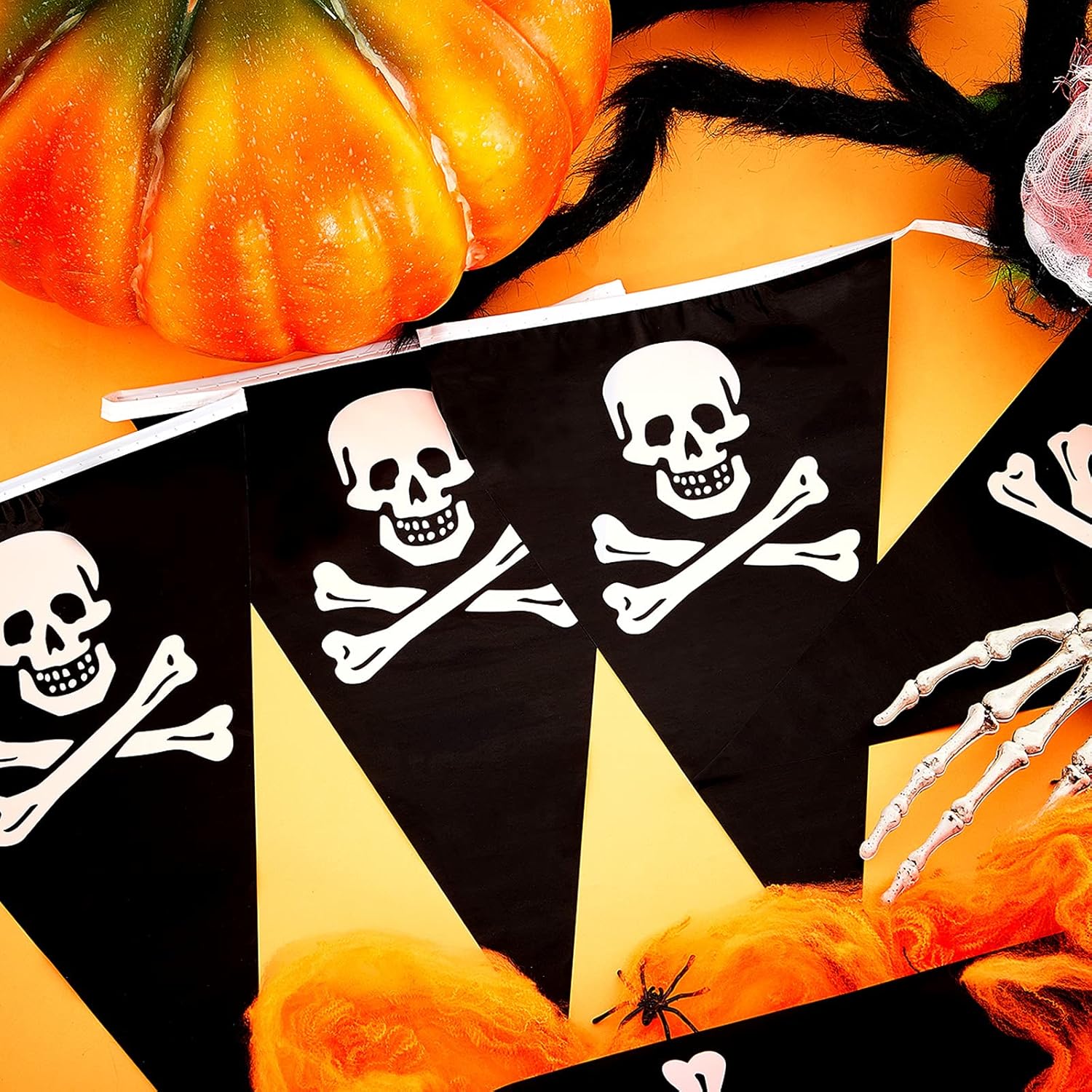 Tatuo 90 Pcs Pirate Flag Bunting Decorations