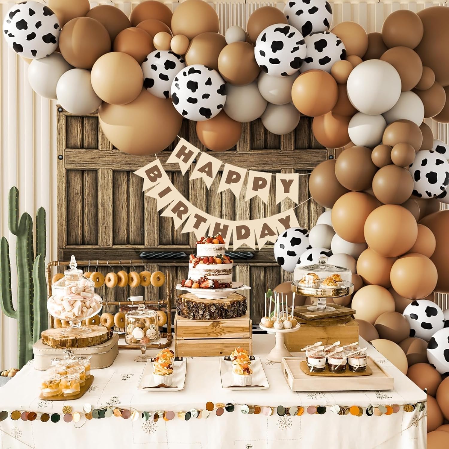 141pcs Western Cowboy Balloon Arch Kit Decorations