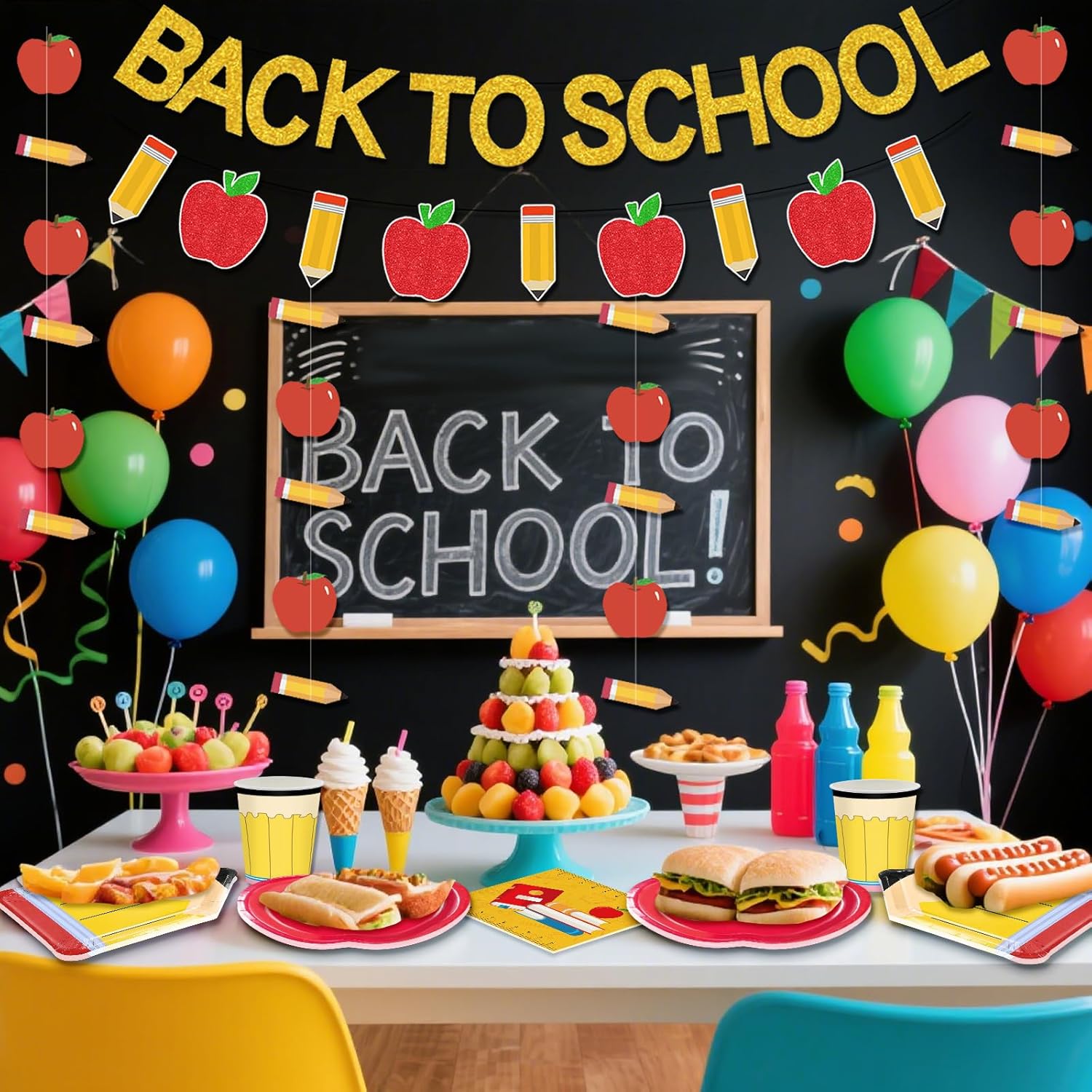 Back to School Party Set with 72 Pieces