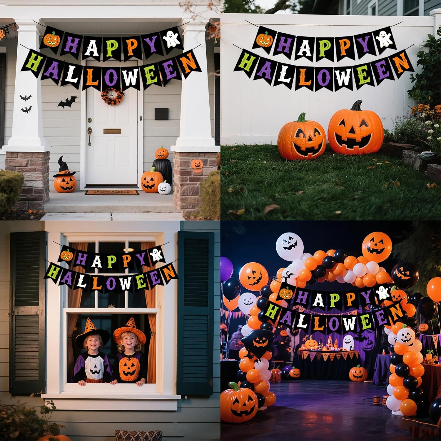 Happy Halloween Banner for Mantle Wall Fireplace Decor