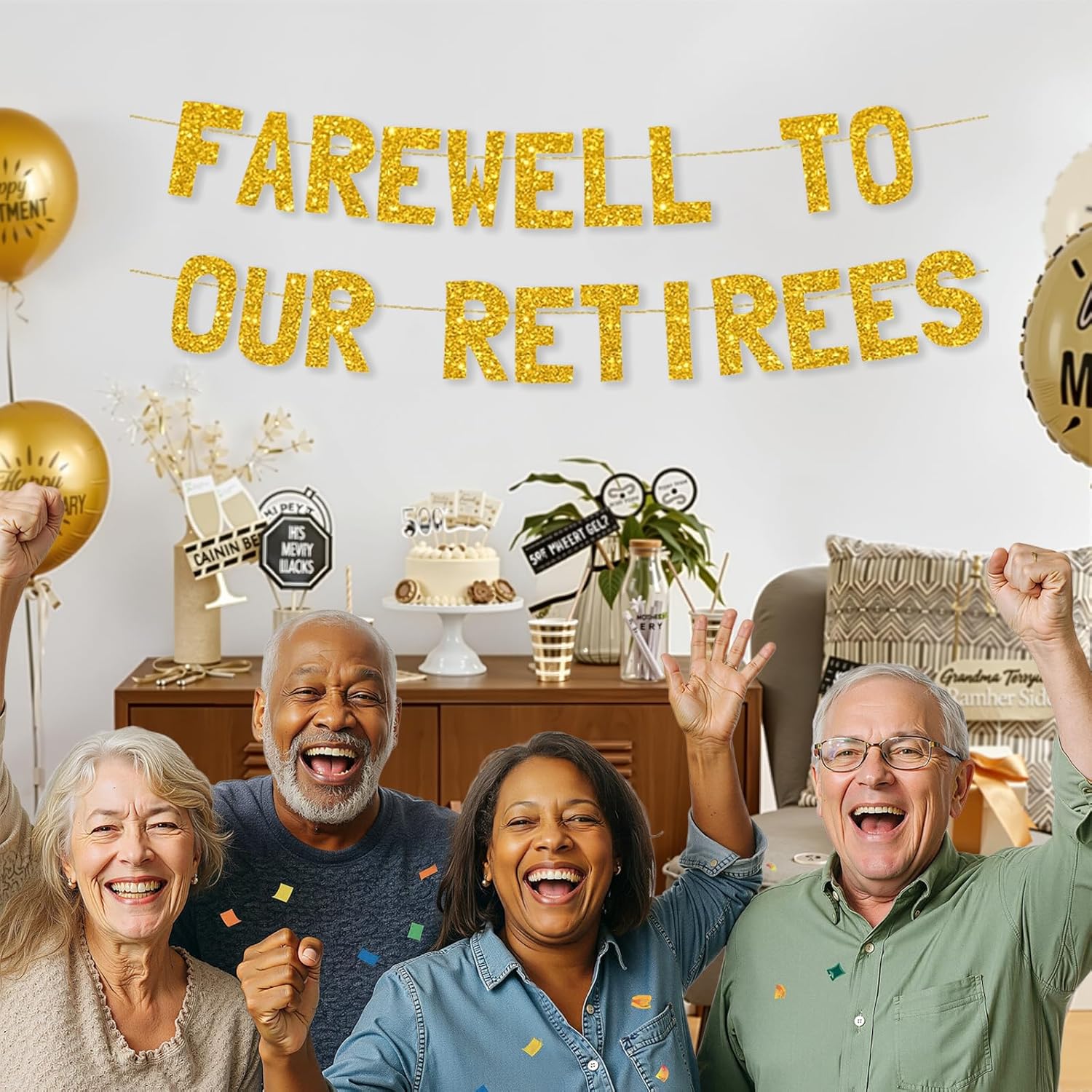 Meowoo Premium Retirement Party Banner