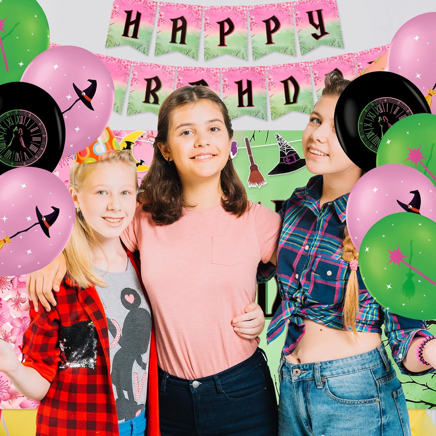 Witch Party Decorations Banner Birthday Backdrop 5x33 FT
