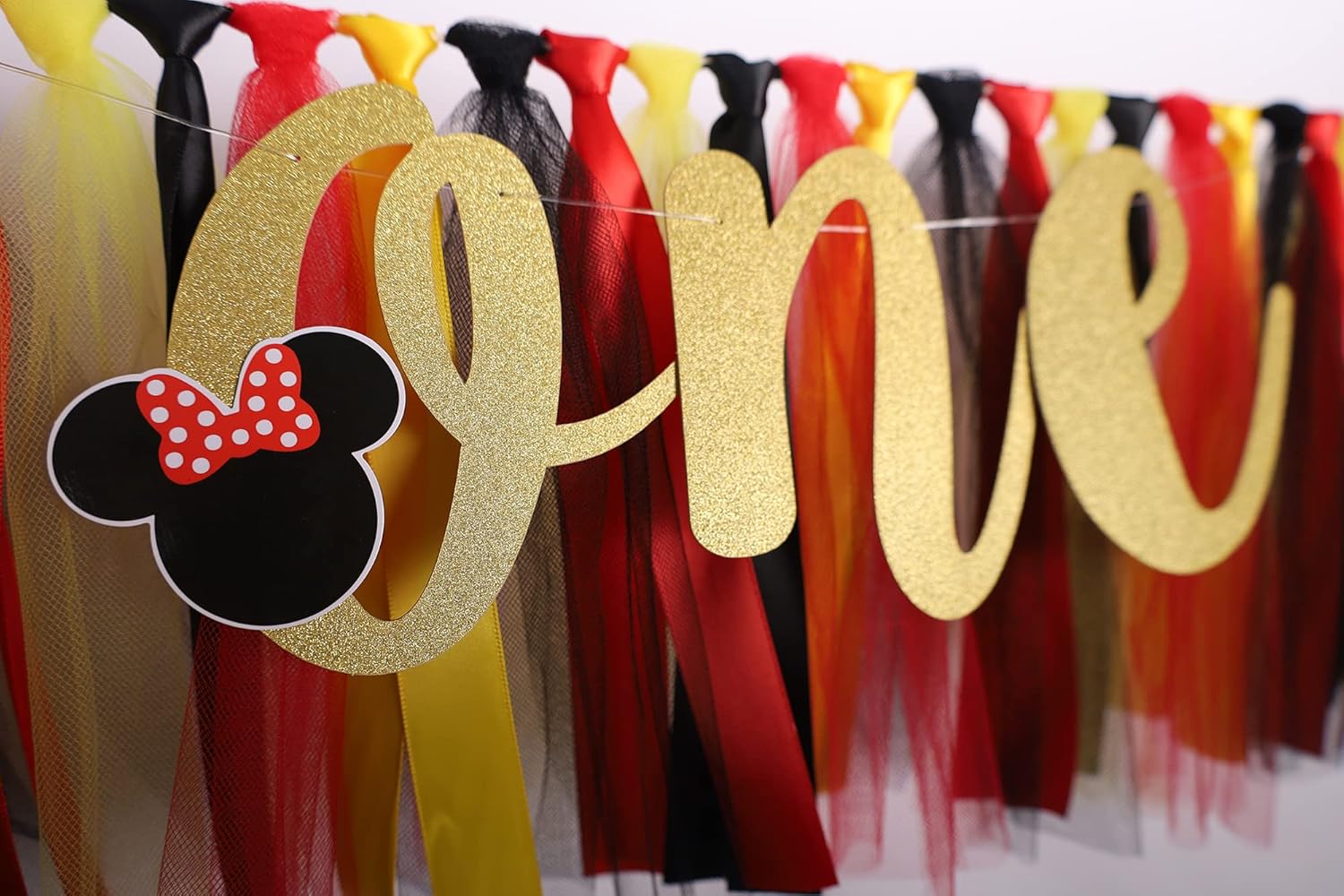 Minnie Mouse Highchair Banner - 1st Birthday Decoration