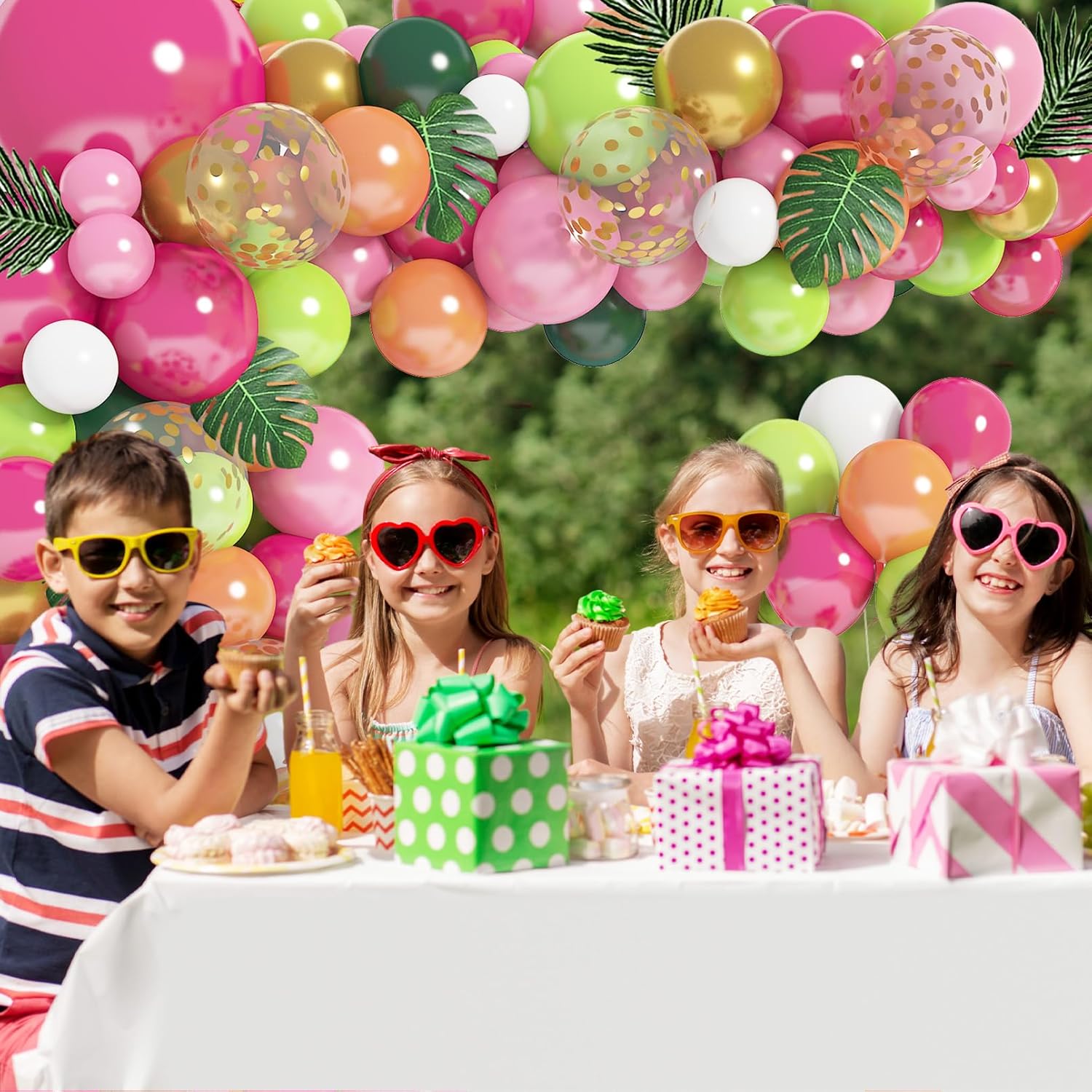 146Pcs Tropical Balloons Garland Arch Kit