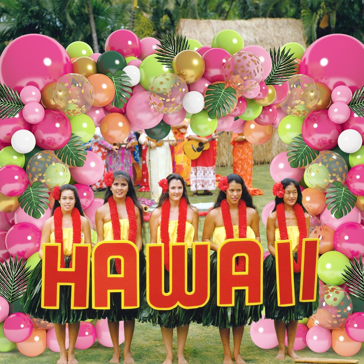 146Pcs Tropical Balloons Garland Arch Kit