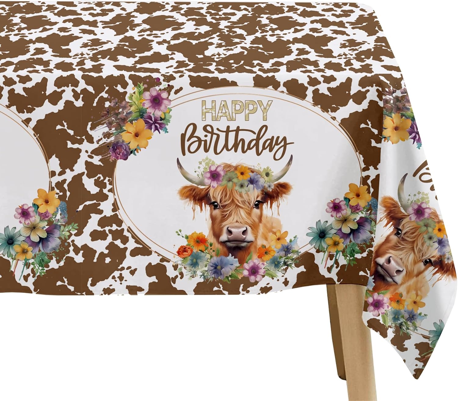 Highland Cow Party Tablecloth Set 3 Pack
