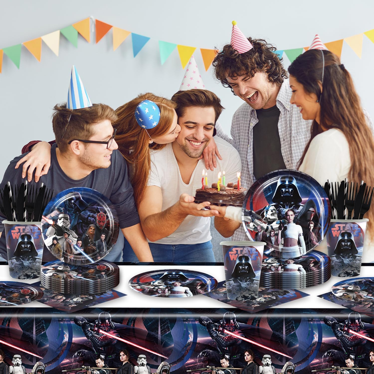 141PCS Star Wars Party Supplies for 20 Guests