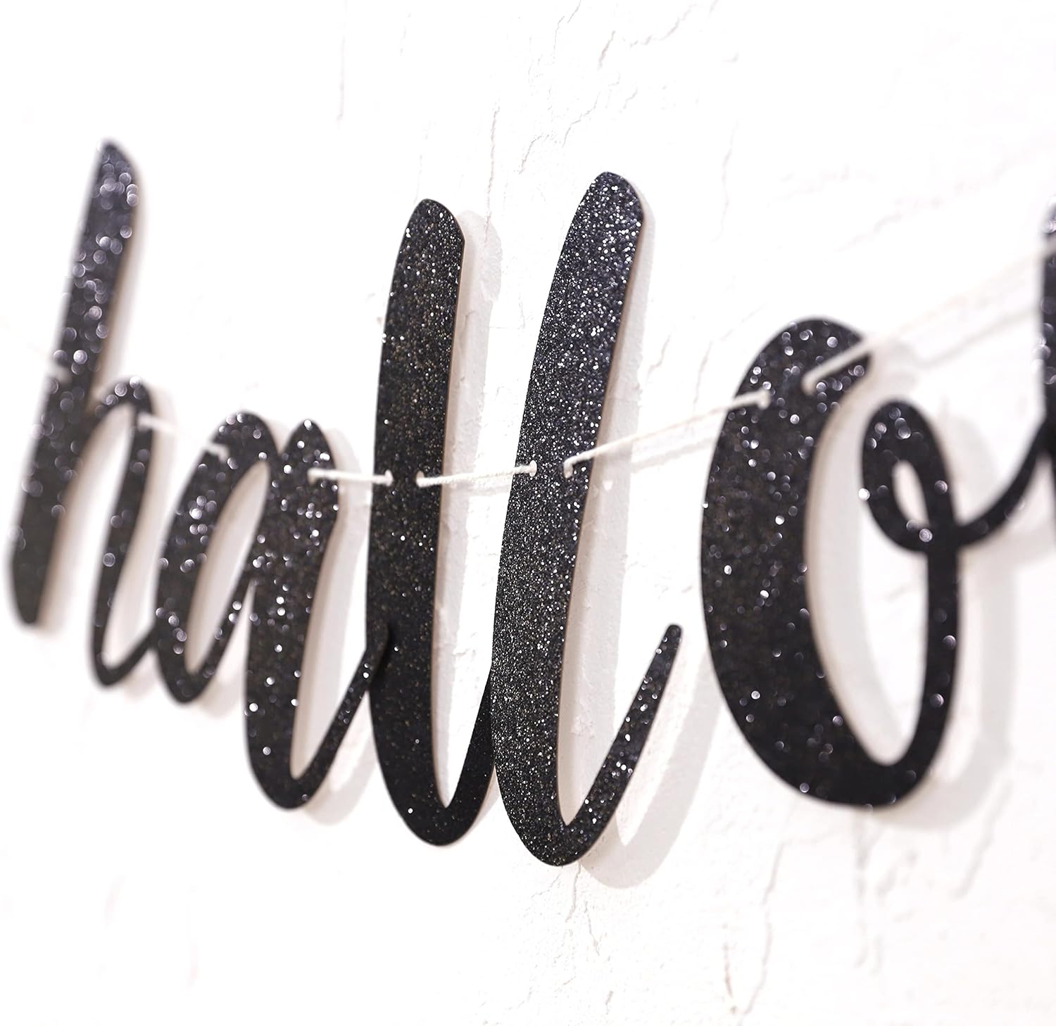 Happy Halloween Black Banner - Party Decoration