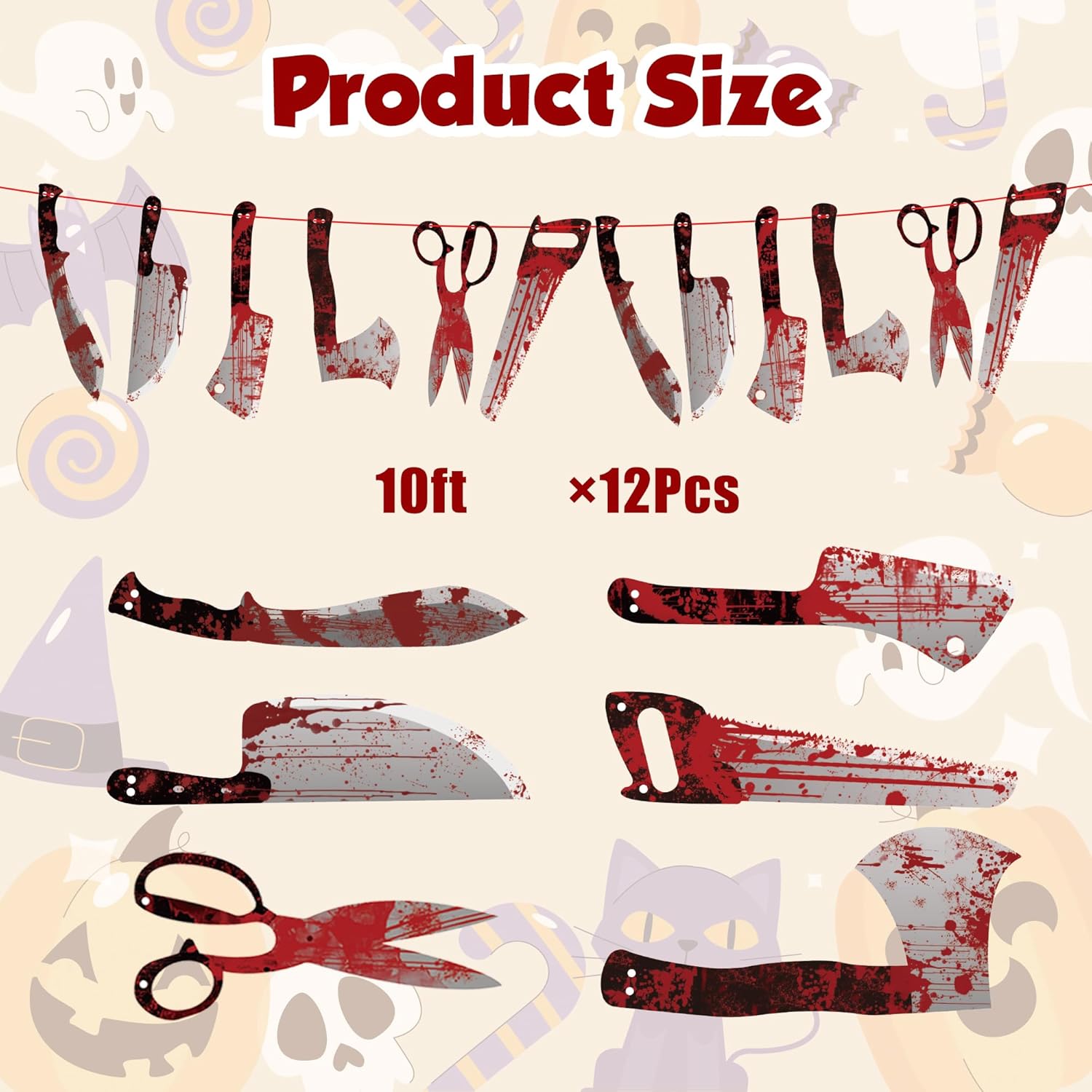 OHOME Halloween Decorations Trunk or Treat Banner