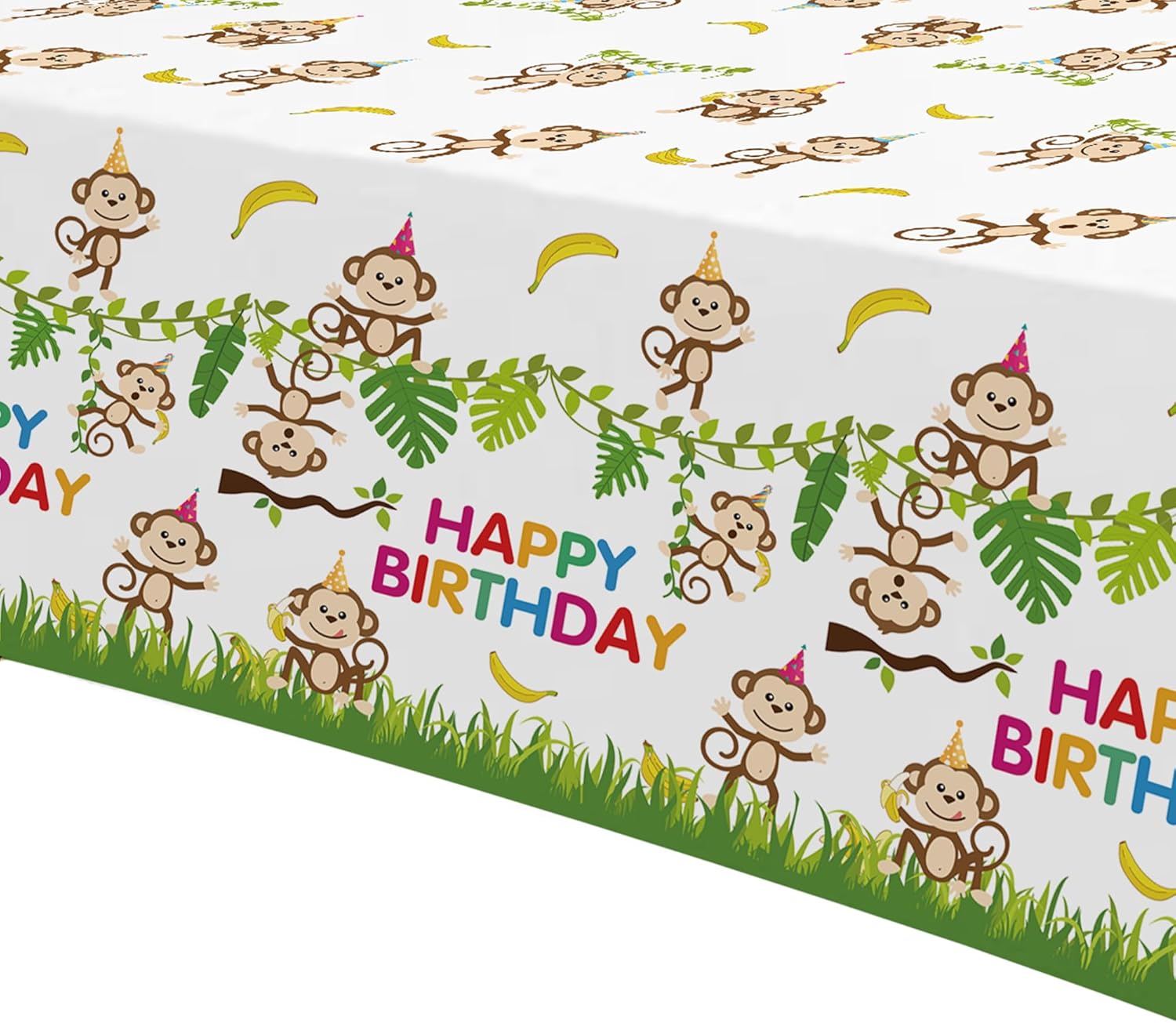 Monkey Birthday Decorations Tablecloth 3 Pack