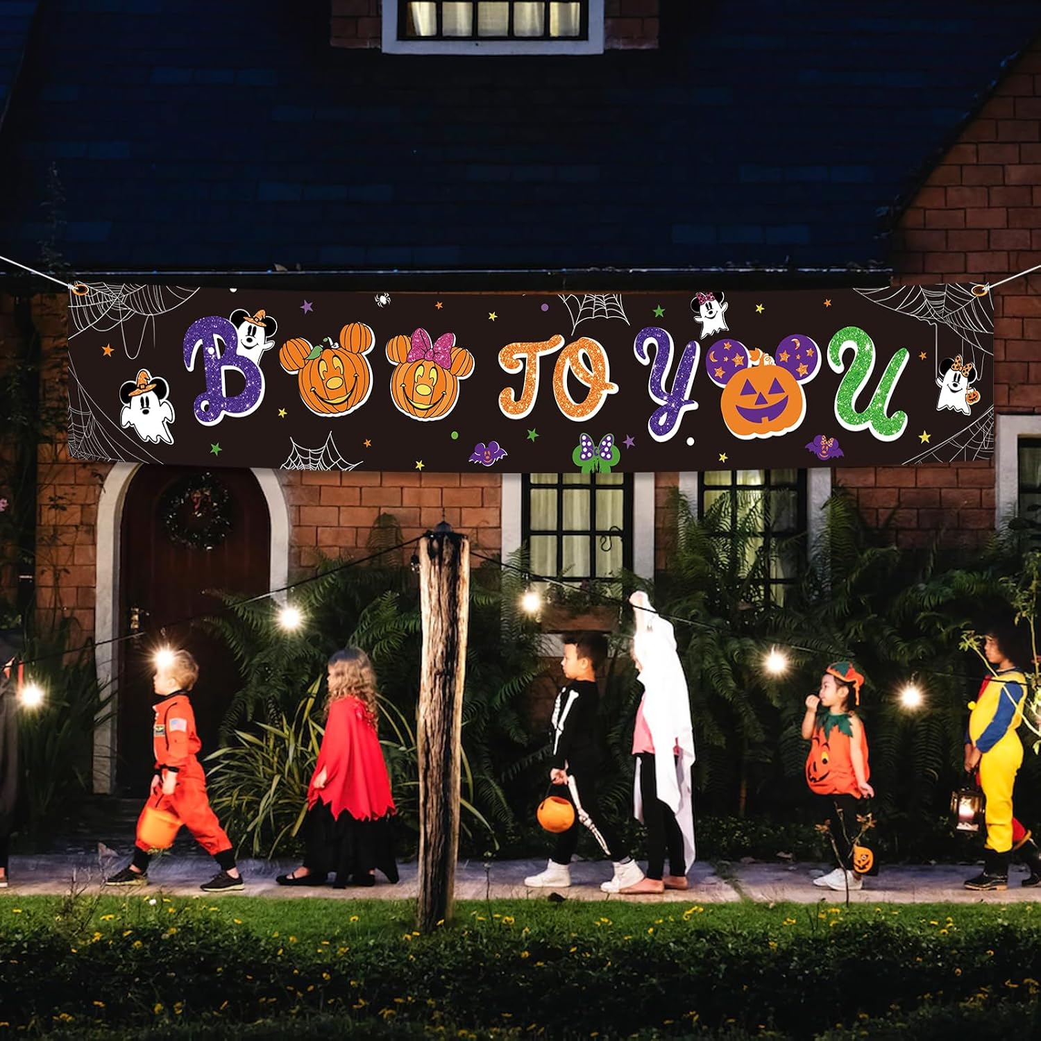 Mouse Theme Halloween Banner - Boo To You Yard Sign Decoration
