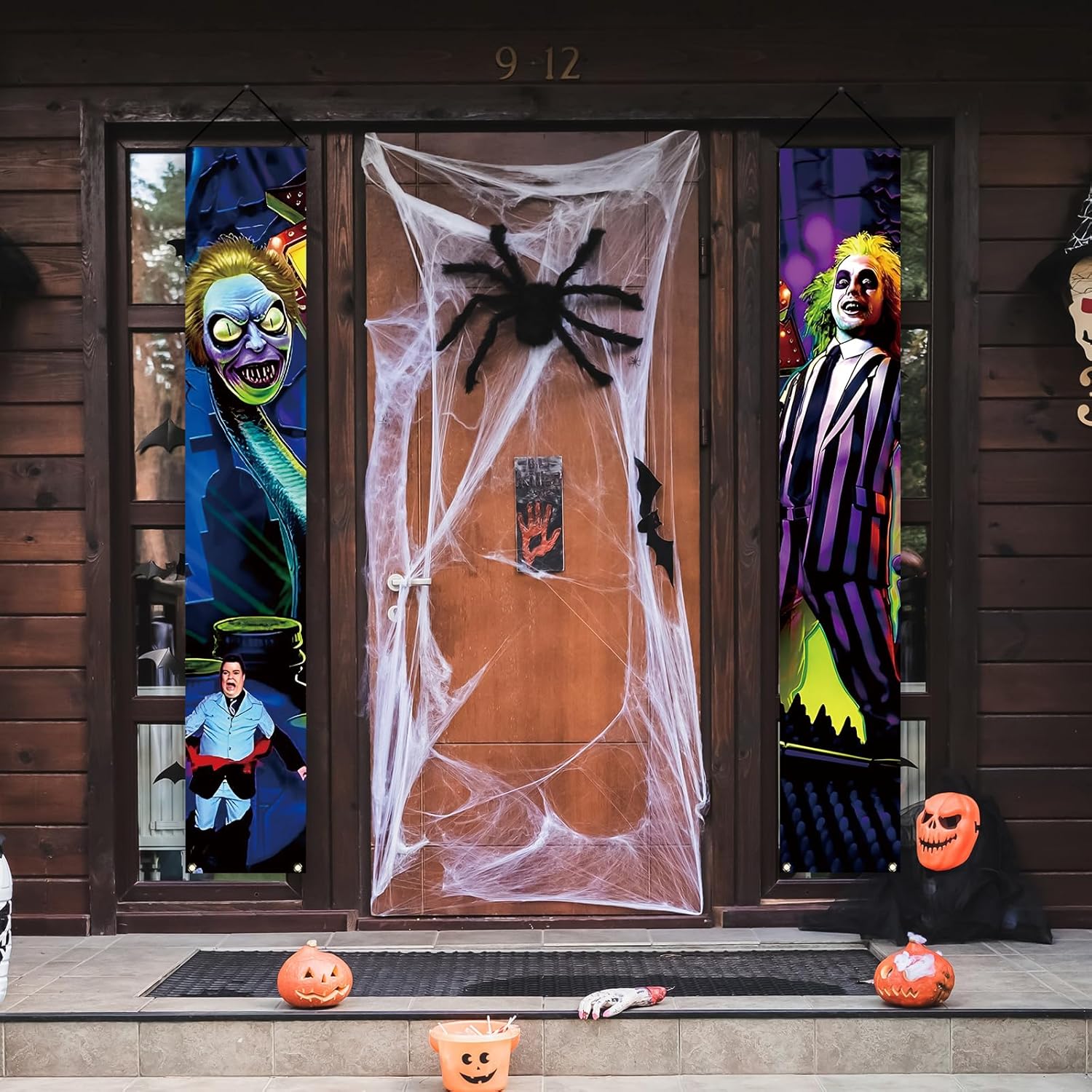 Scary Creepy Halloween Porch Banner Welcome Sign Decorations 12x71