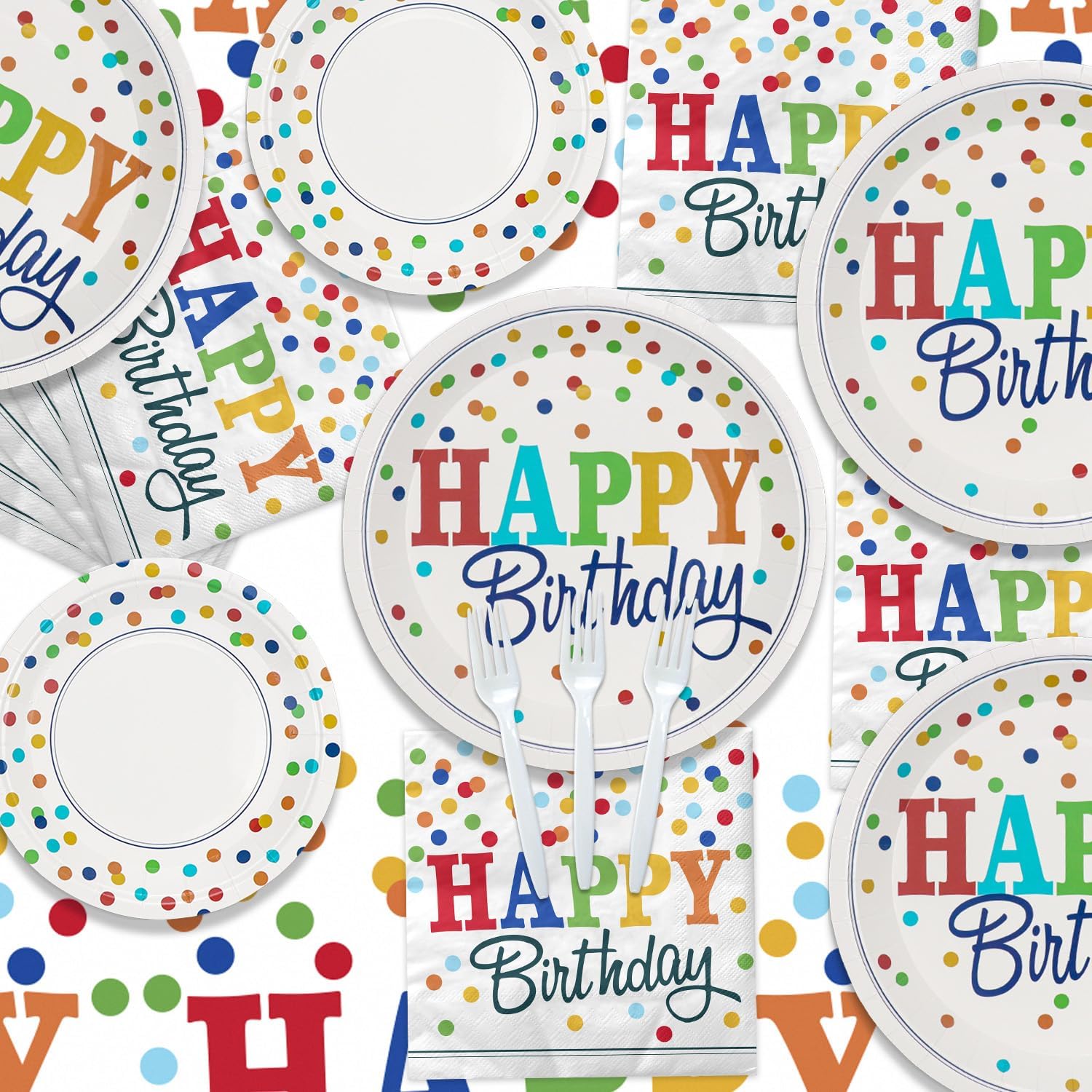 81 Pieces Rainbow Party Supplies for 20 Guests