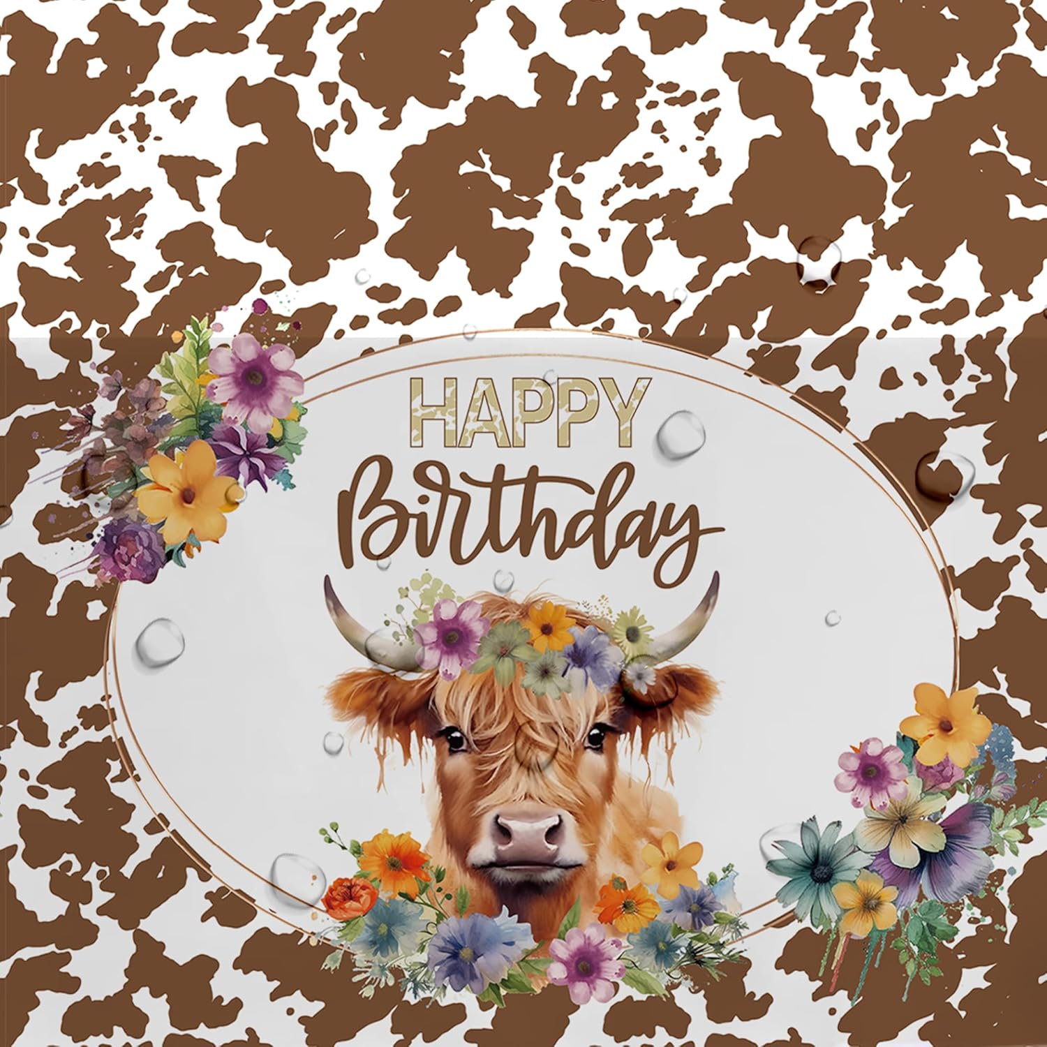 Highland Cow Party Tablecloth Set 3 Pack