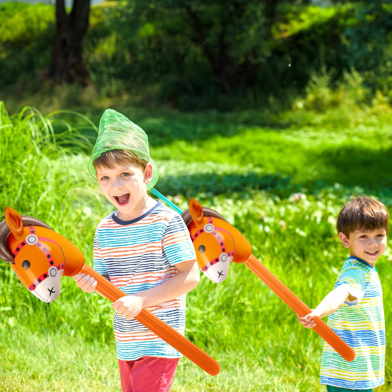 Chivao 12 Piece Inflatable Stick Horse Balloon