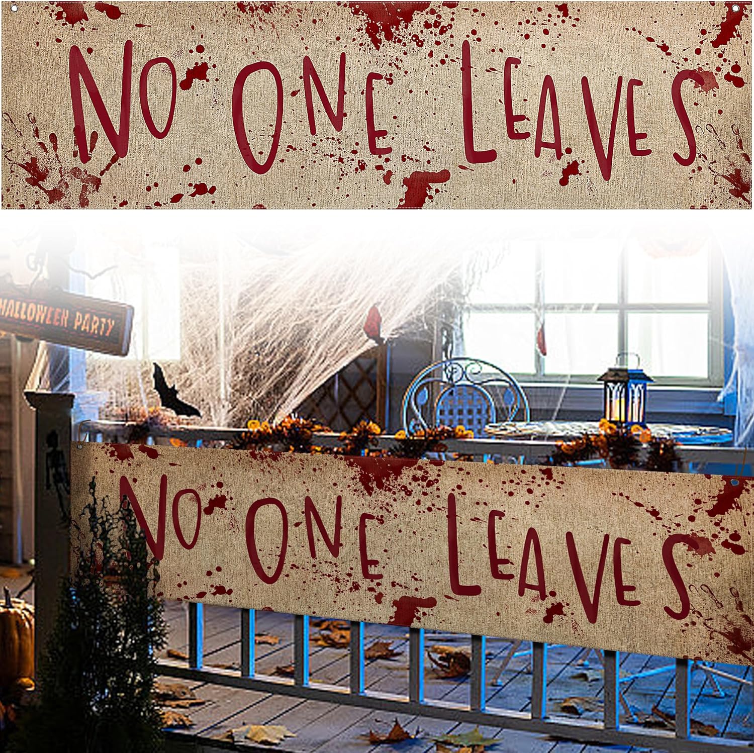 Watayo 71 x 20 Halloween Bloody Banner Yard Sign