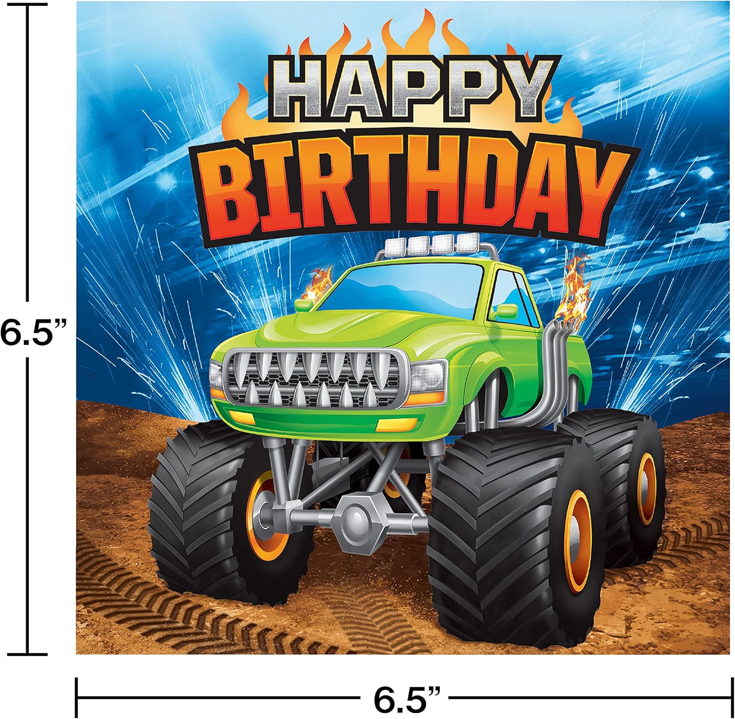 Trendware Monster Truck Birthday Napkins 48 Count