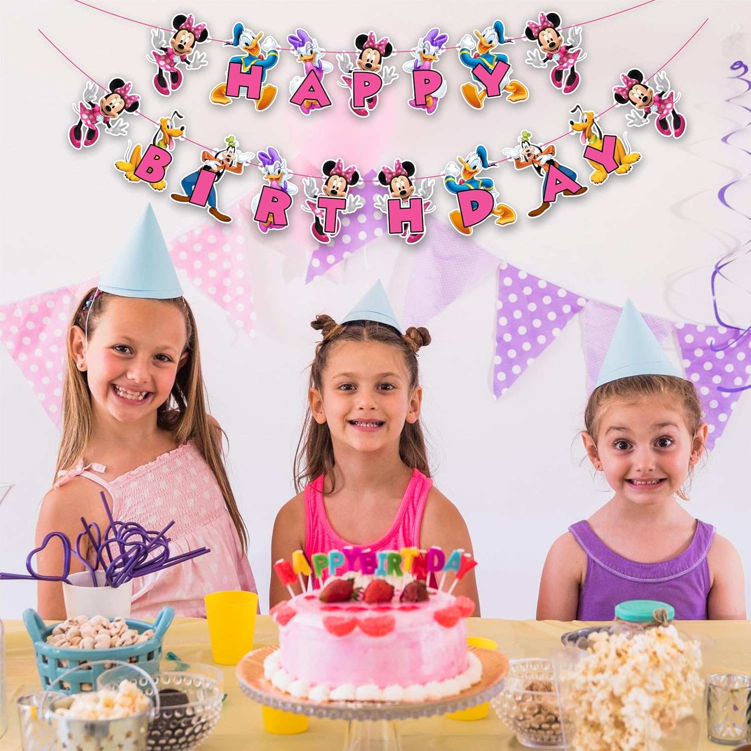 Seyal Mine Mouse Happy Birthday Banner