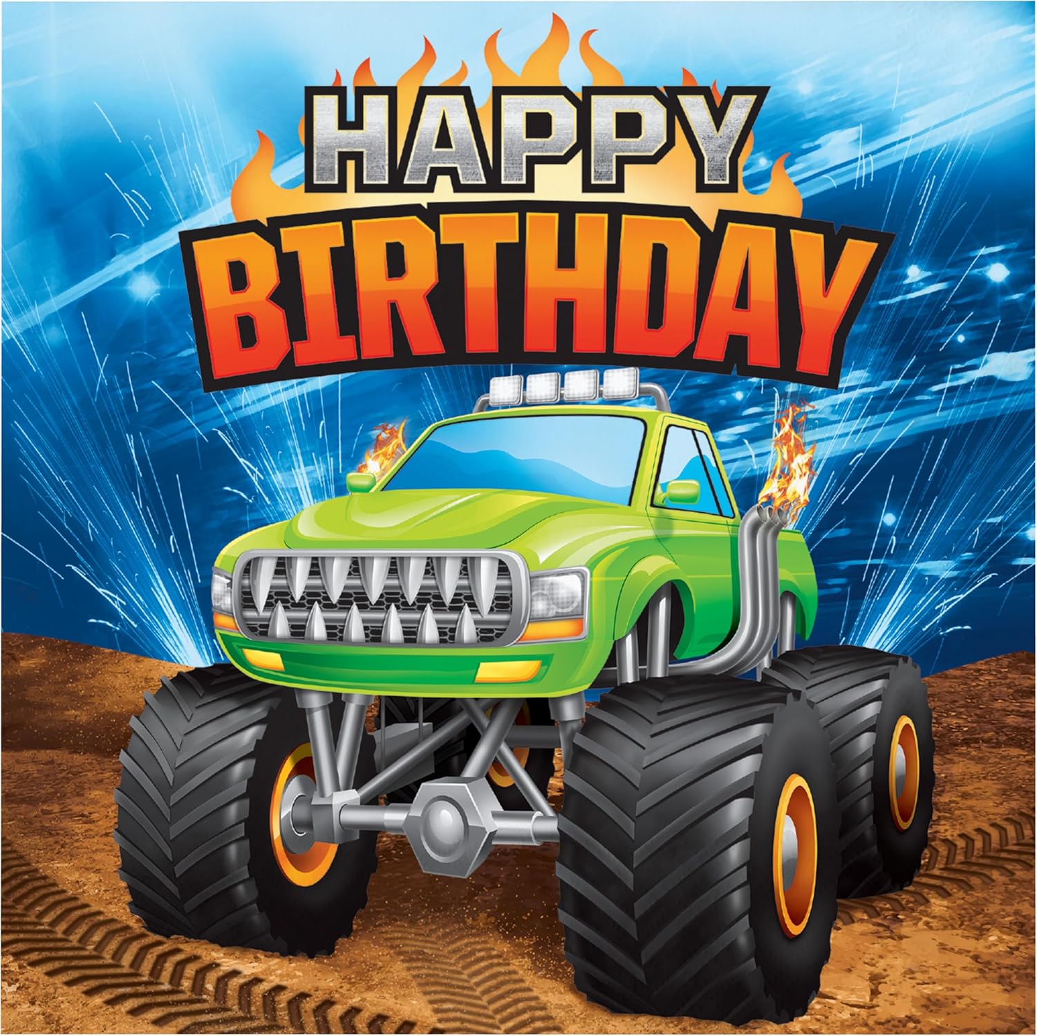 Trendware Monster Truck Birthday Napkins 48 Count