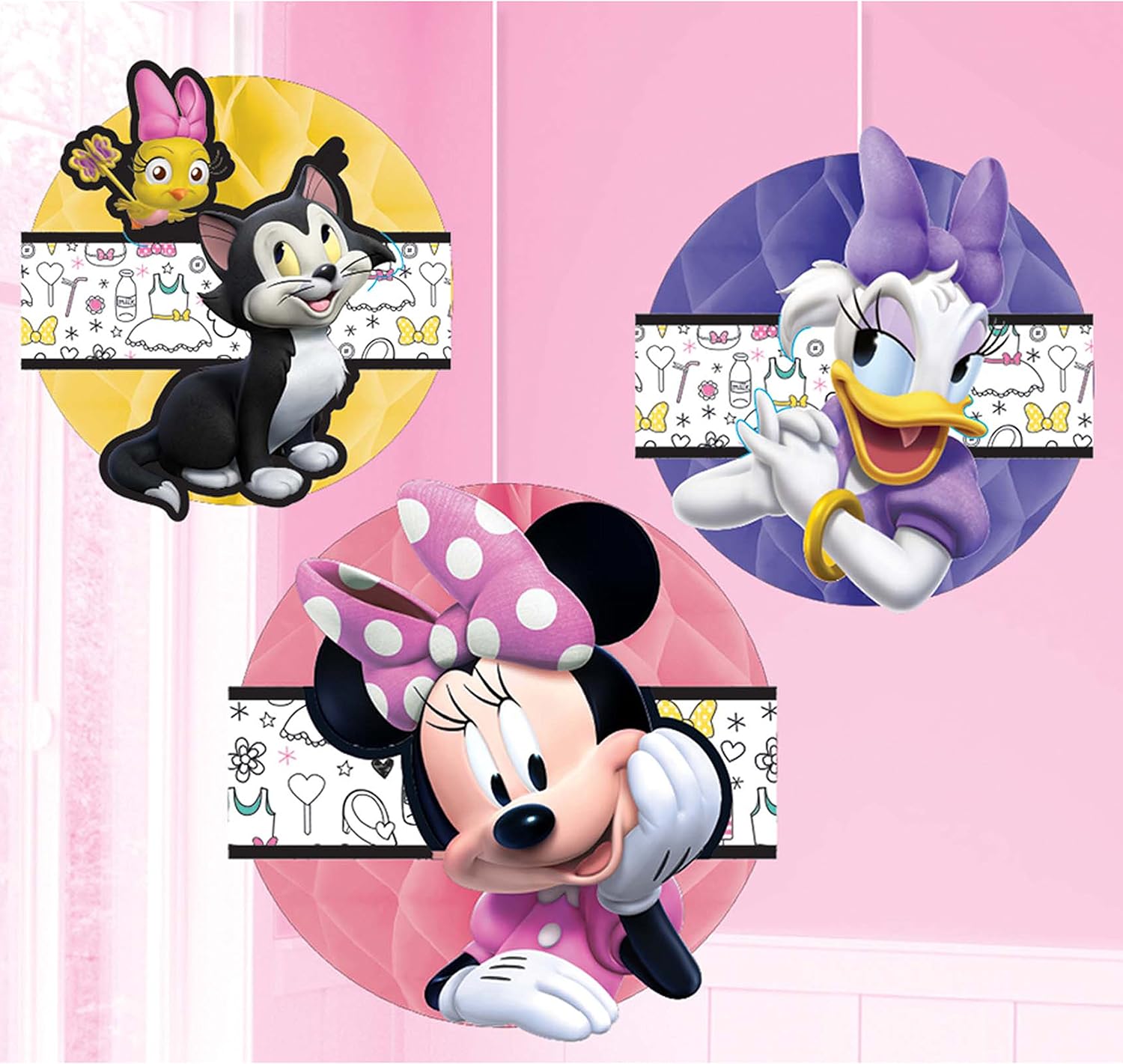 Amscan 290076 Disney Minnie Mouse Happy Helpers Birthday Honeycomb Decoration