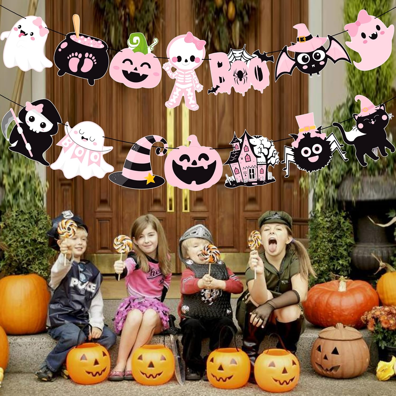2Pcs Halloween Party Banners for Girls