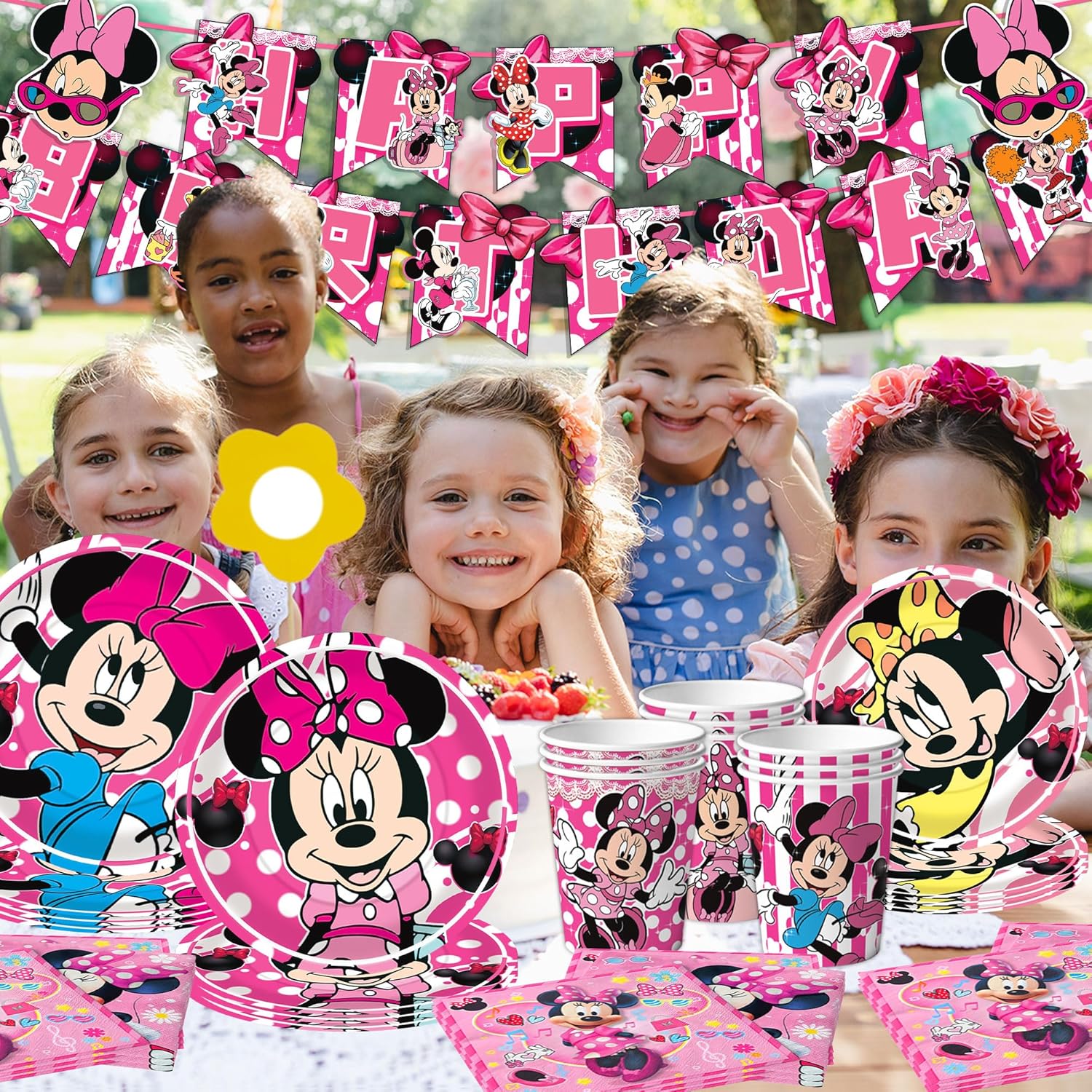 Minnie Birthday Party Decorations 123pcs